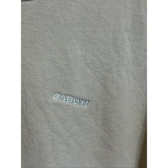 Sablyn Women's Crew Neck Oversized Short Sleeve Chandler Sweatshirt Green Large - Picture 3 of 8